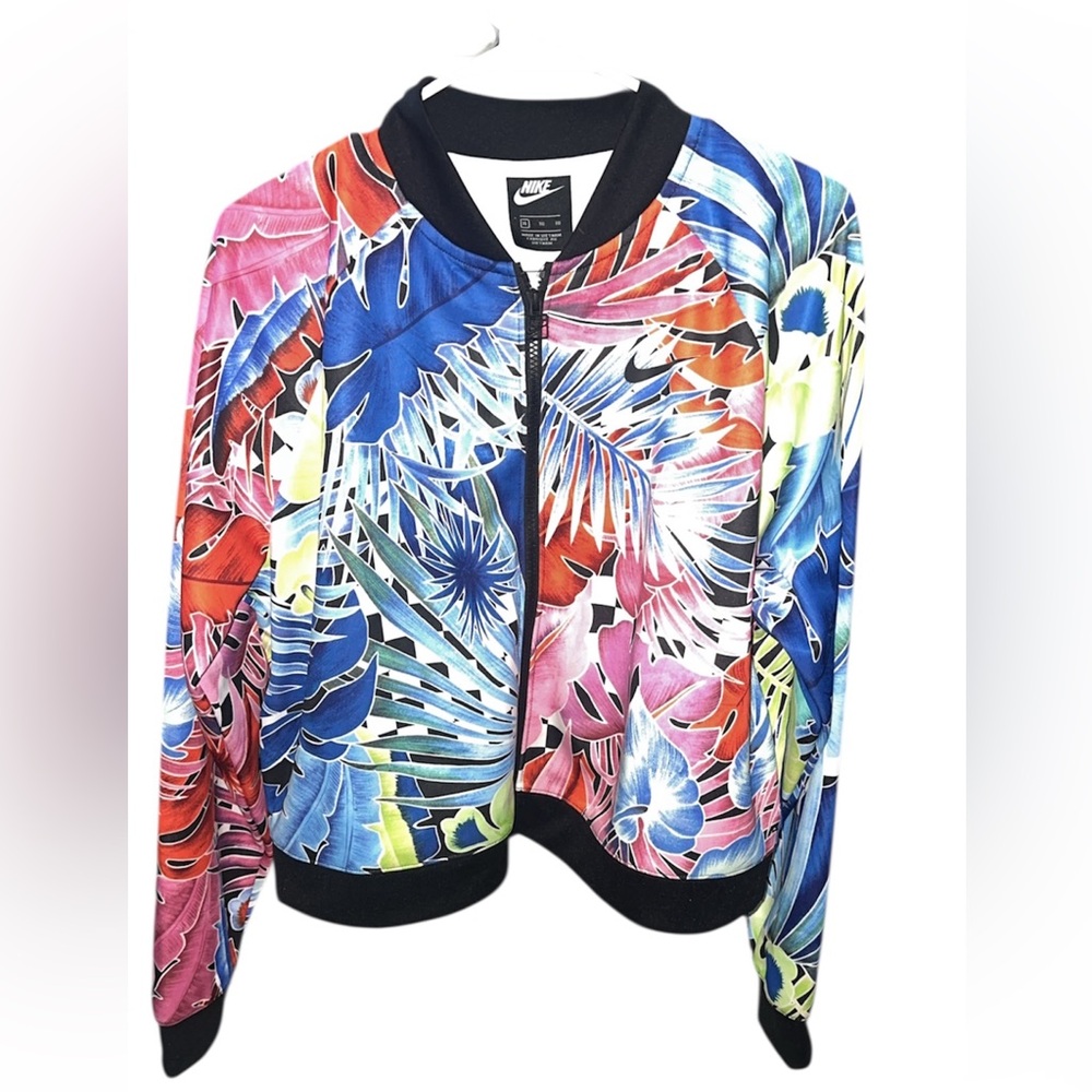 Nike Multicolor Tropical Print Bomber Jacket